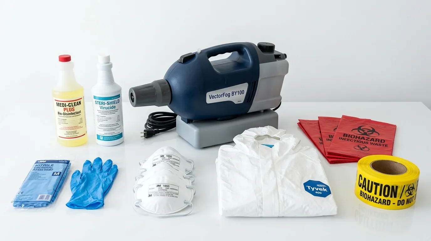 Professional biohazard remediation crew working in Hamilton Hills